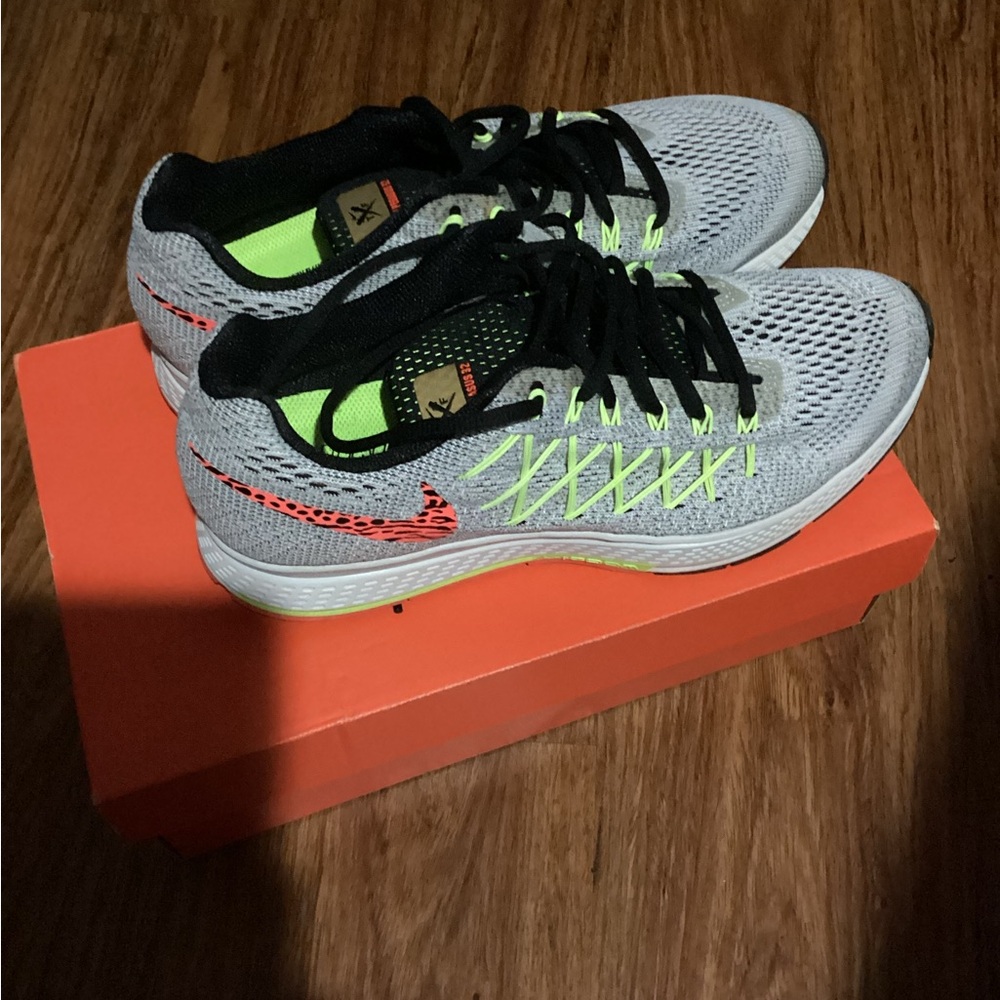 Nike Gray and Lime Athletic Sneakers